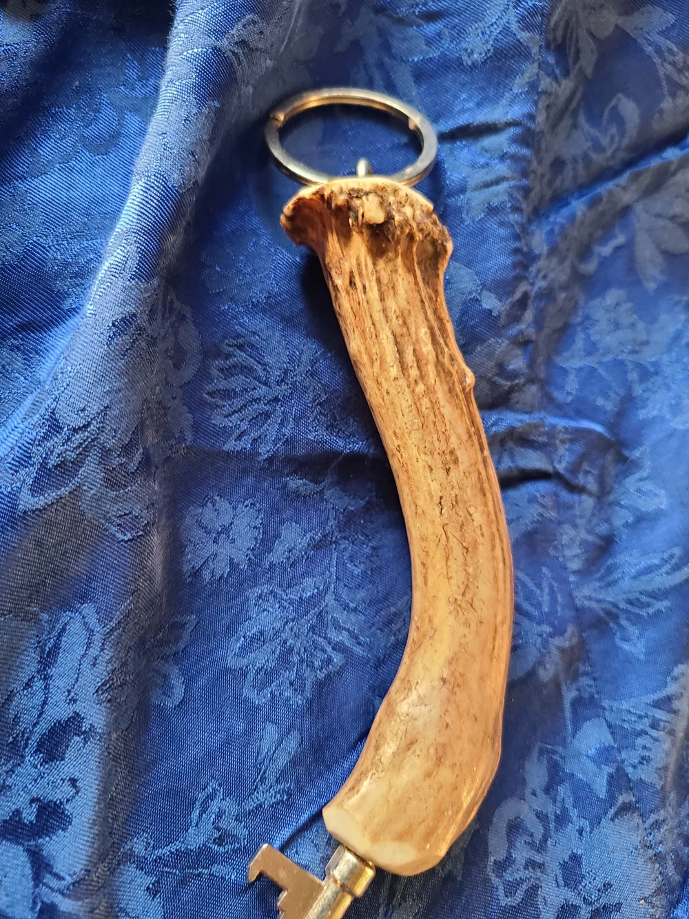 Vintage Brown Antler Keychain Bottle Opener